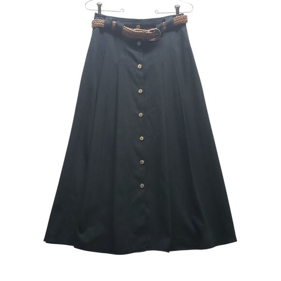 Vintage Black Skirt | Size 10 | ILGWU Union Made USA | 70s/80s Careerwear - Picture 1 of 9